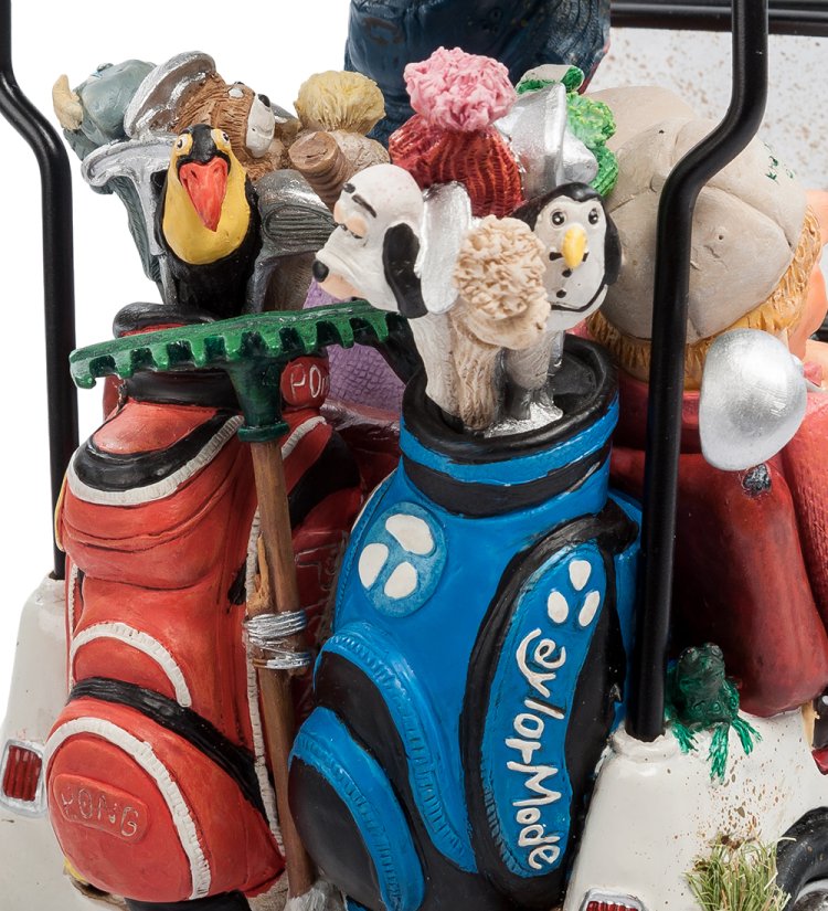 Фигурка Любители играть в гольф - The Buggy Buddies Forchino FO-85076, портретный вид сзади