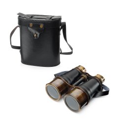 Бинокль в кожаном чехле, черный