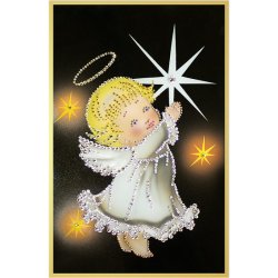 Картина Звездный ангелочек c кристаллами Swarovski