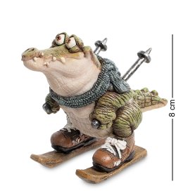 Маленькая Фигурка Крокодил Лыжник