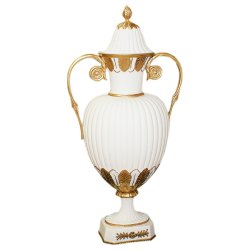 Амфора из фарфора Лебеди с крышкой