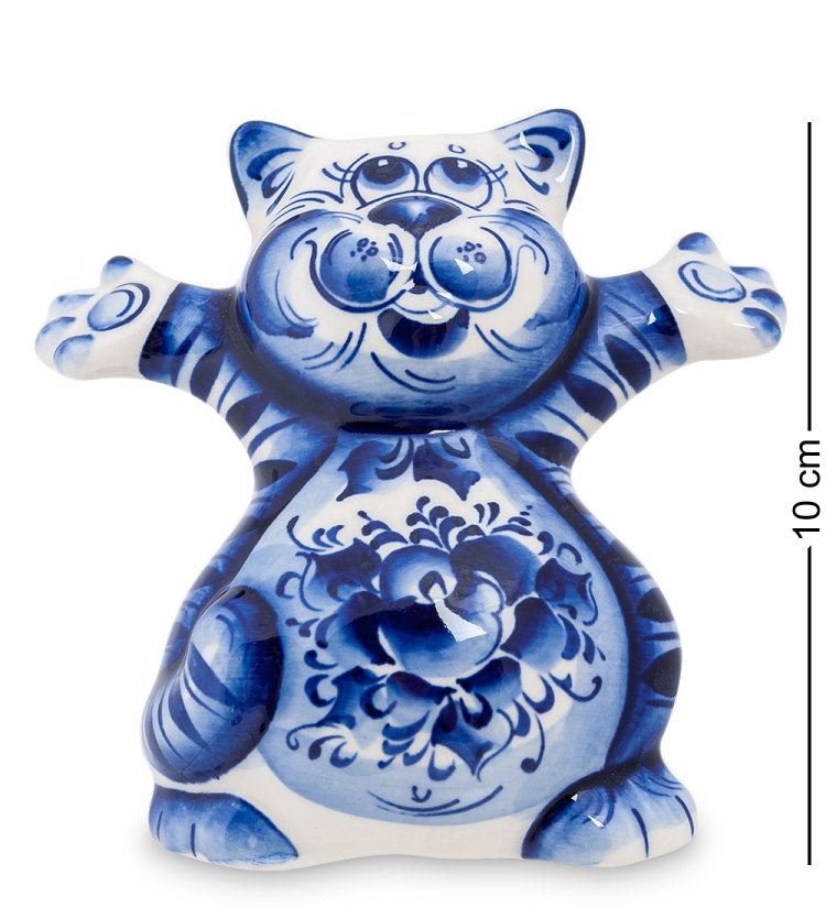 Фигурка Кот Добряк Голубая гжель ГЛ-150 