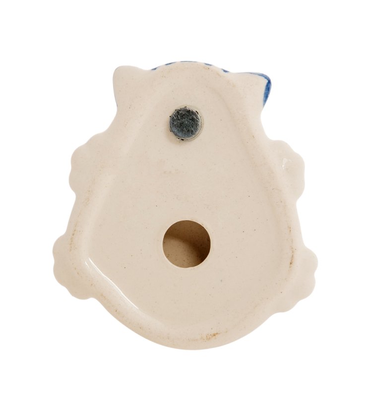 Магнит Кот жиробасик Голубая гжель ГЛ-526, фотография с обратной стороны