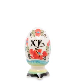 Статуэтка маленькое Пасхальное яйцо Цветная гжель