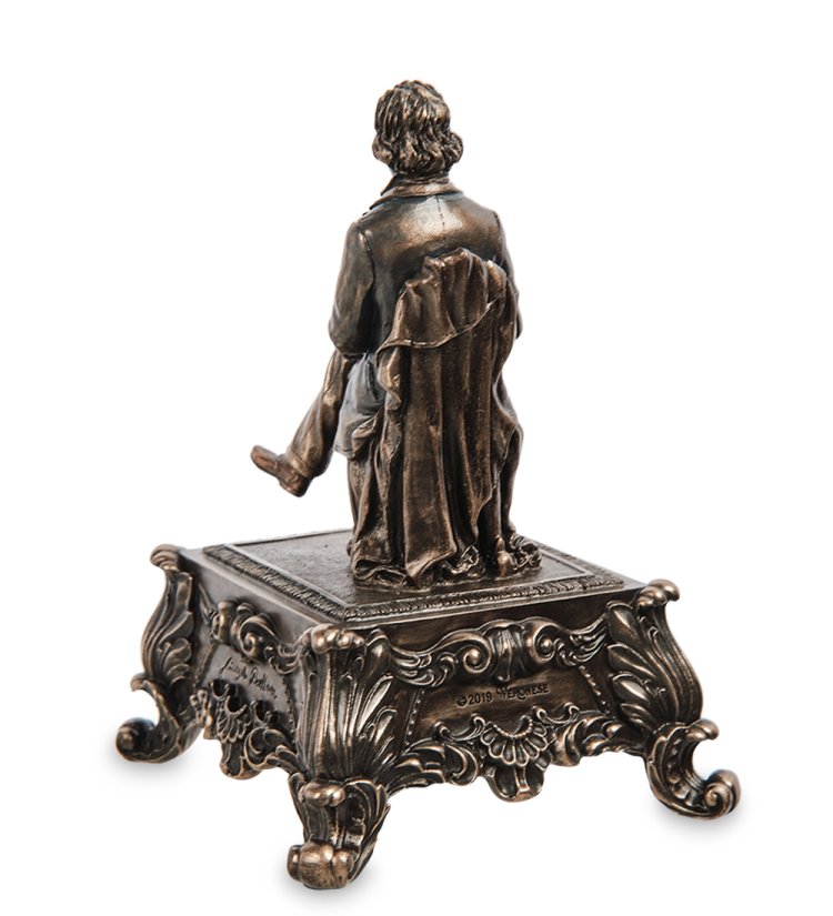 Музыкальная статуэтка Бетховен Veronese WS-1074, фотография со спины