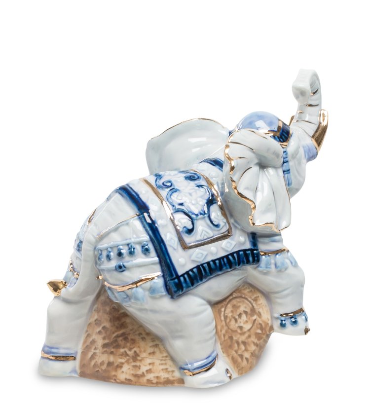 Статуэтка из фарфора Слоник с золотым декором Pavone JP-11/ 26, фотография со спины