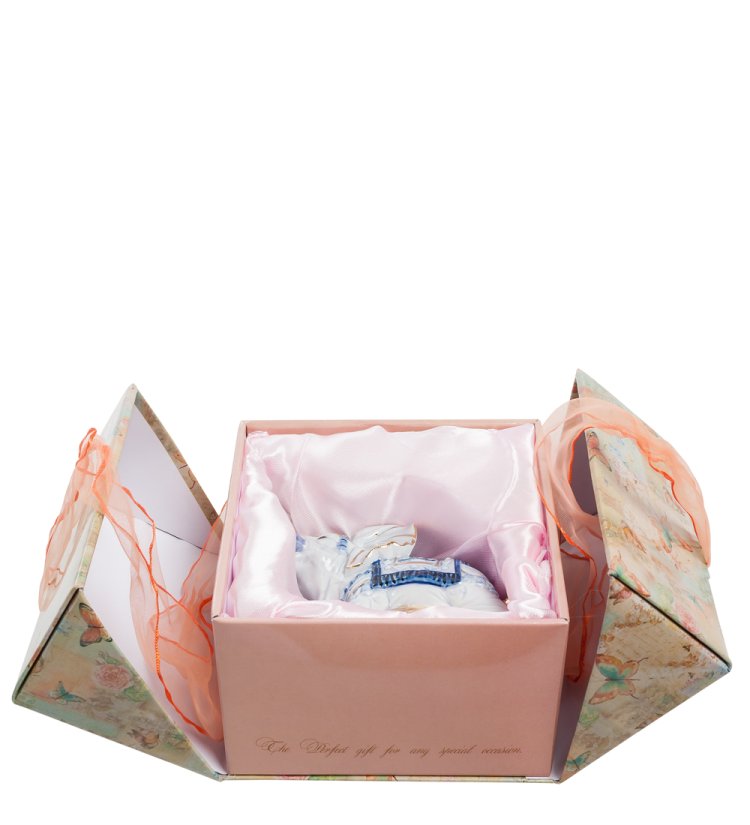 Статуэтка из фарфора Слоник с золотым декором Pavone JP-11/ 26, фотография упаковки