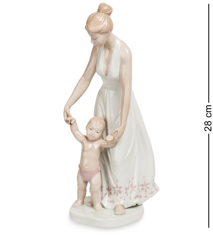 Статуэтка из фарфора Мать с ребенком - учимся ходить Pavone JP-15/ 22