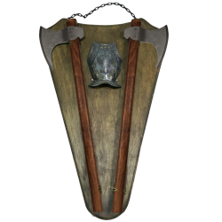 Трофей панно с 2-мя топорами Викинга Рагнара