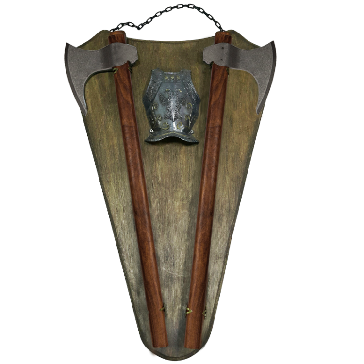 Трофей панно с 2-мя топорами Викинга Рагнара Denix TR-2-TR