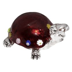 Скульптура Черепашка Красная, Размер 13x9 см