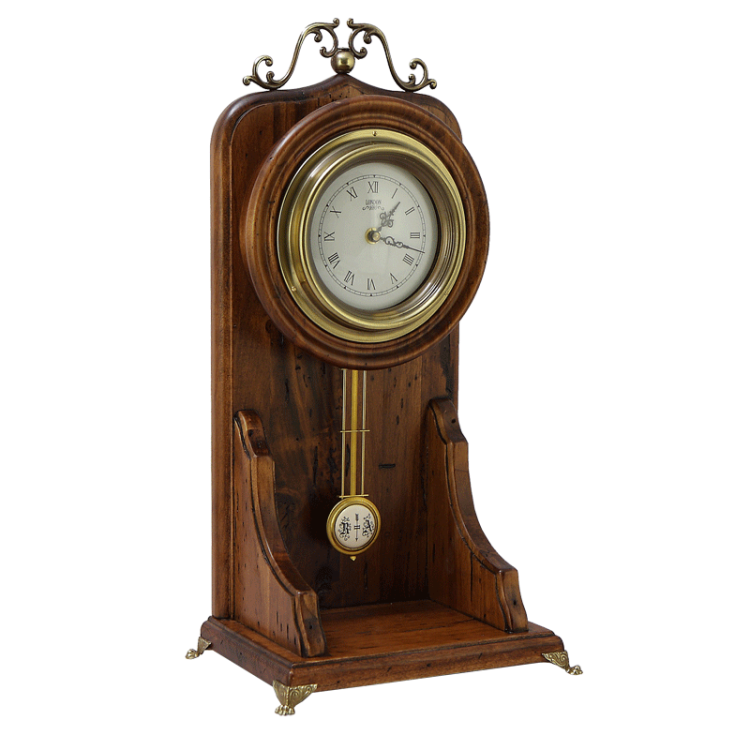 Деревянные настольные часы с маятником Capanni FC-3701, фотография сбоку