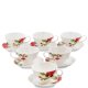 Чайный набор на 6 персон из фарфора Роза Рафаэлло, ручная роспись Pavone JS-09