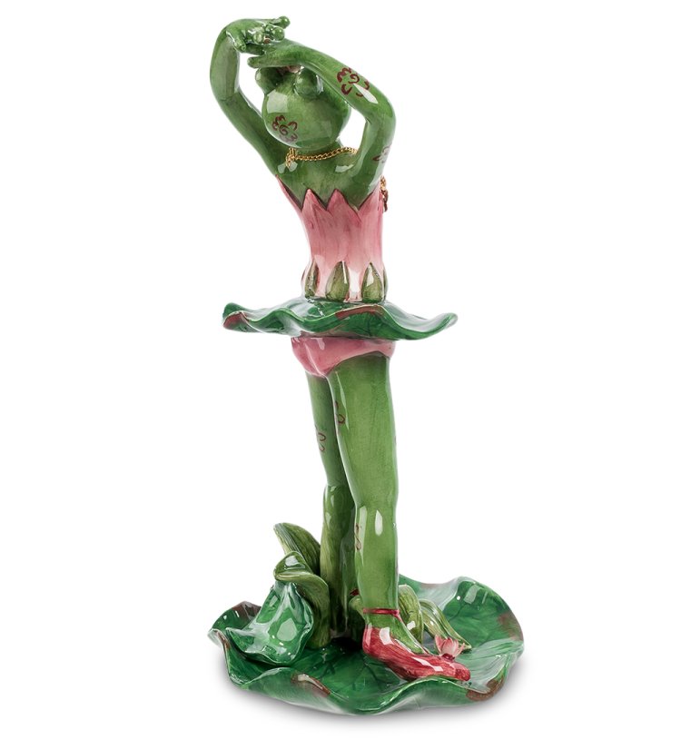 Фигурка из керамики Лягушка балерина Pavone CMS-02/ 1, фотография сбоку