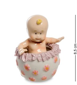 Фигурка из фарфора Малыш в корзине