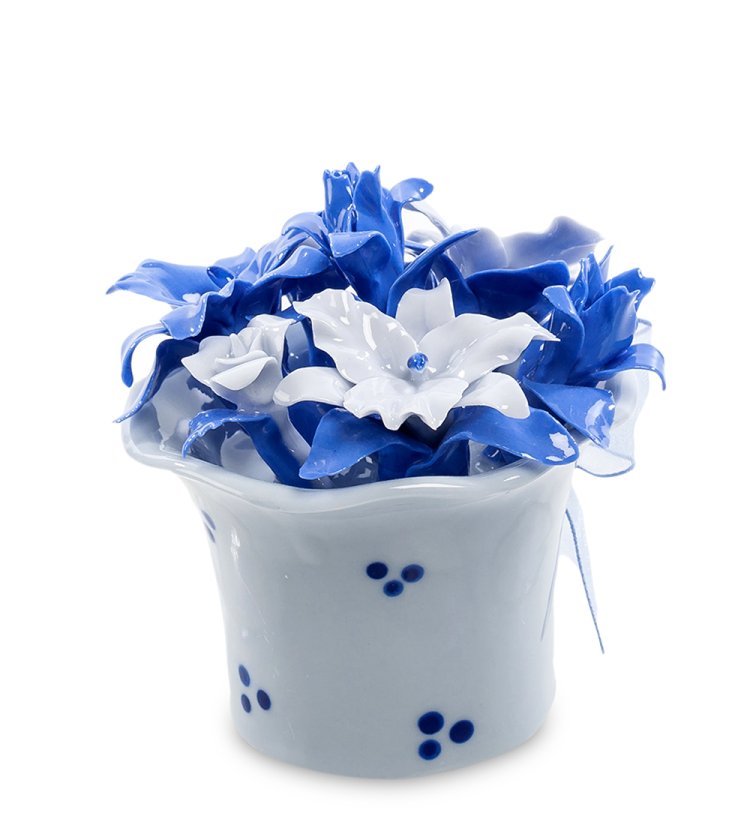 Композиция Ваза с голубыми цветами Pavone CMS-46/ 5, фотография сбоку