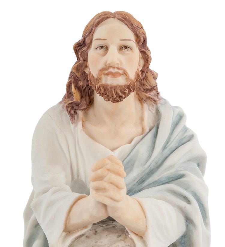 Статуэтка Молитва Иисуса в Гефсиманском саду на камне Veronese WS-509, портретный вид