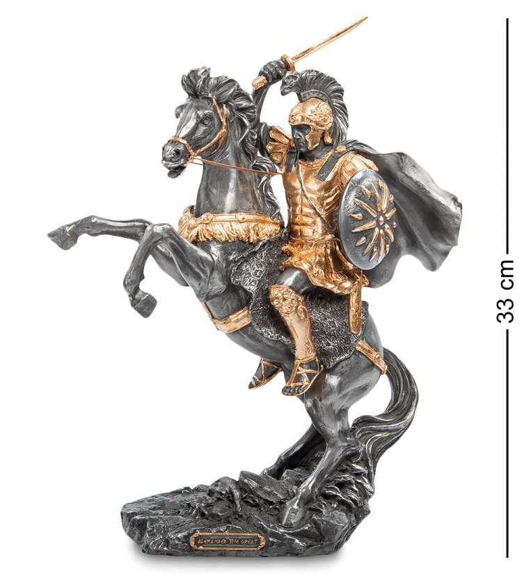Статуэтка Александр Македонский в золотых доспехах Veronese WS-641