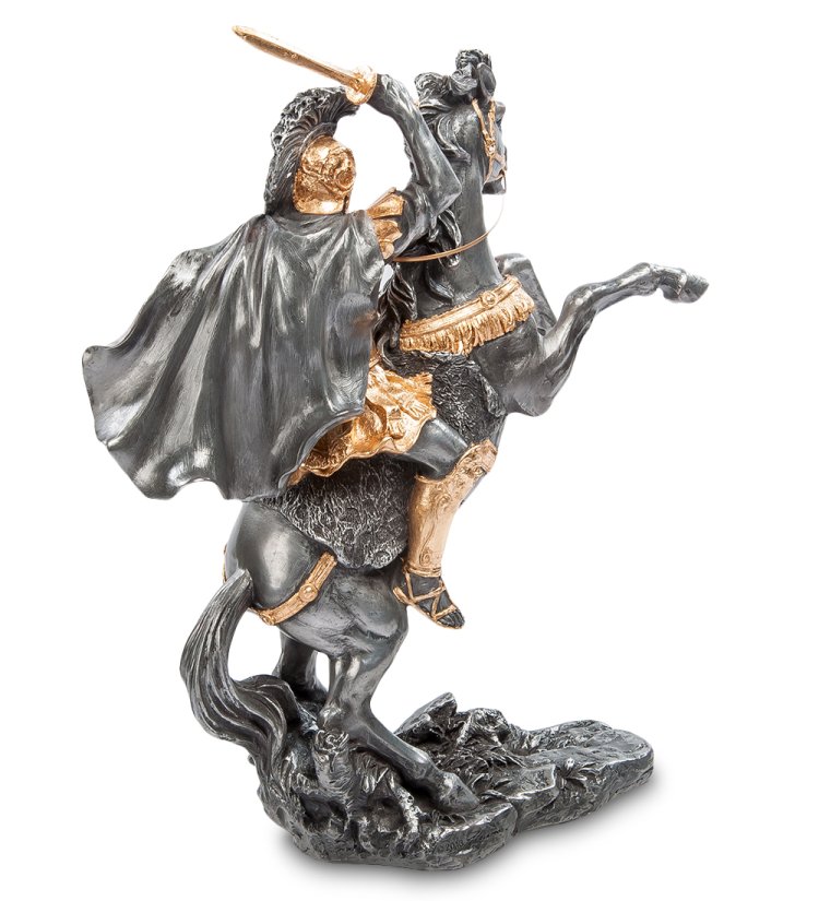 Статуэтка Александр Македонский в золотых доспехах Veronese WS-641, оборотная сторона