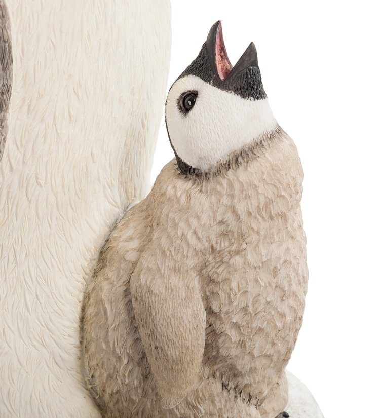 Статуэтка Пингвин с детенышем Veronese WS-712, увеличенный вид профиль детеныша