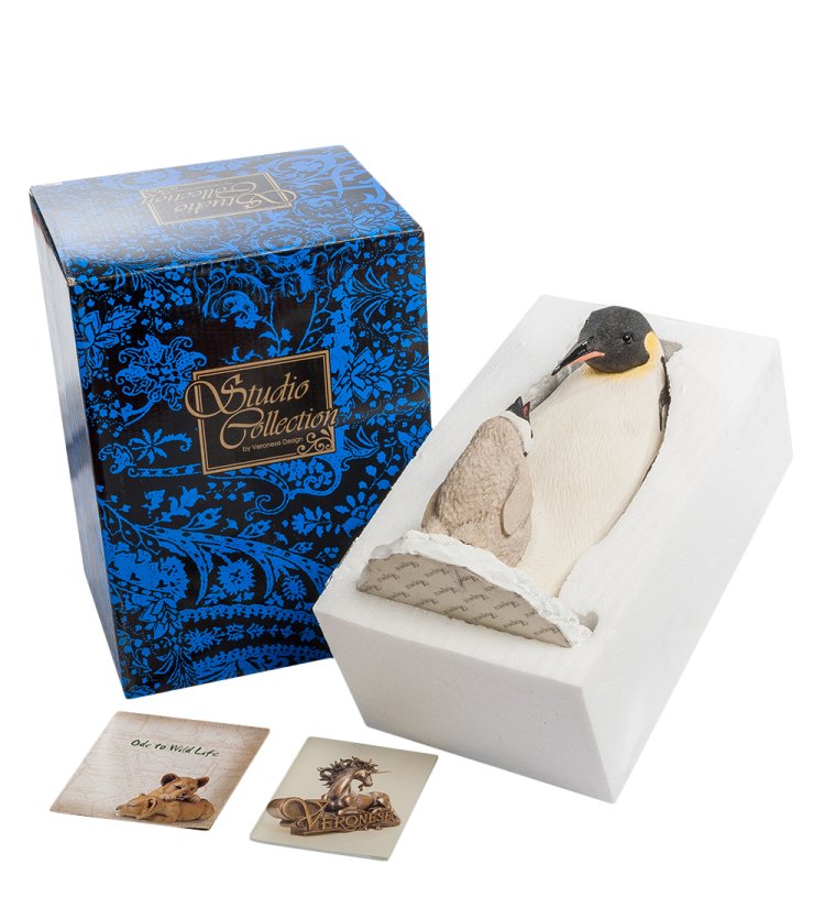 Статуэтка Пингвин с детенышем Veronese WS-712, упаковочный вид