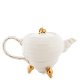 Заварочный чайник из фарфора Белая Морская ракушка Pavone FM-34/ 1, оборотная сторона