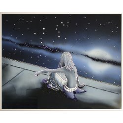 Картина Космическое будущее c кристаллами Swarovski