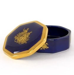 Шкатулка из керамики коллекция Amante blu, диаметр 12,5 см