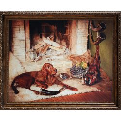 Картина Удачная охота (в багете) c кристаллами Swarovski