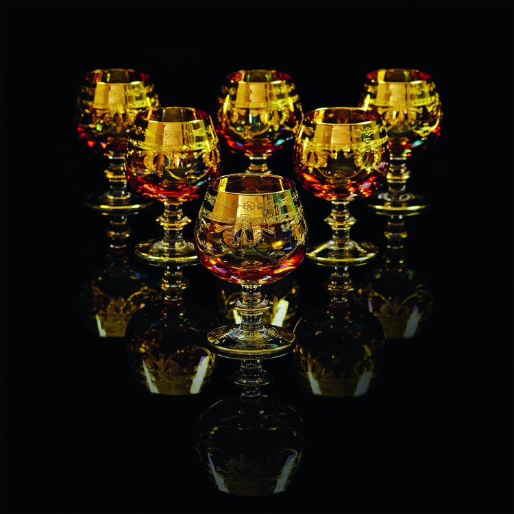 Набор бокалов для коньяка на 6 персон Dinastia Ambra Migliori De Luxe 25648