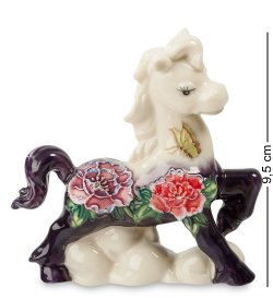 Статуэтка из фарфора Лошадь - Цветочная Грация