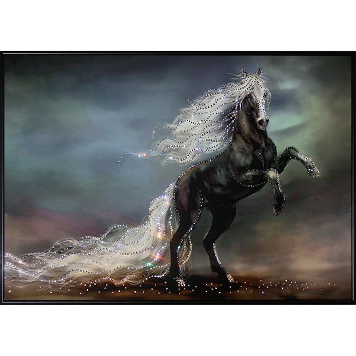 Картина Конь c кристаллами Swarovski