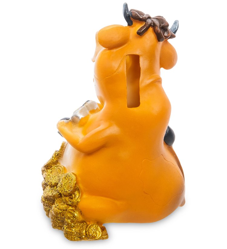 Копилка Бык знак зодиака Близнецы символ 2021 года AF-1004/ 6, фотография со спины