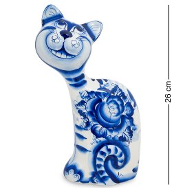 Фигурка Кот-Гоша Голубая гжель
