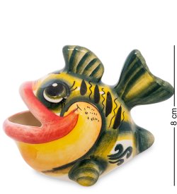 Статуэтка большая Рыбка Цветная гжель