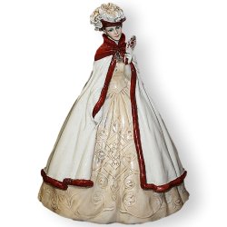 Статуэтка из фарфора Дама с зеркальцем