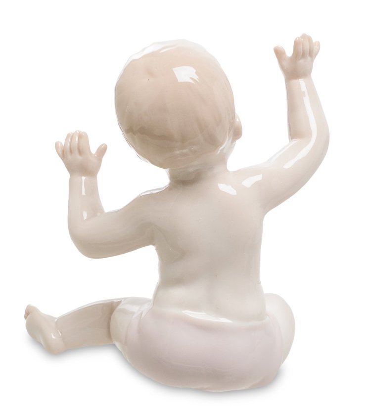 Статуэтка из фарфора Веселый Мальчик Pavone JP-13/ 8, оборотная сторона