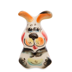 Фигурка Ушастый зайчик Цветная гжель