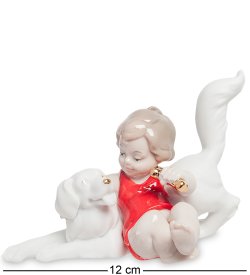 Статуэтка из фарфора Девочка с собакой Празднуем вместе