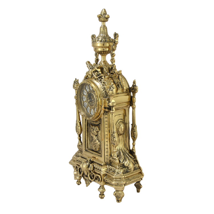 Каминные часы Дон Луи c женским профилем Bello De Bronze BP-27018-D, фотография сбоку