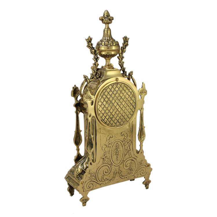 Каминные часы Дон Луи c женским профилем Bello De Bronze BP-27018-D, фотография с обратной стороны