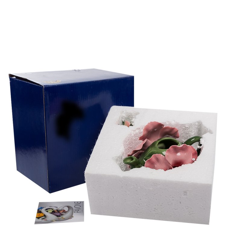 Заварочный чайник из фарфора Гибискус Pavone CMS-26/ 1, фотография в упаковке