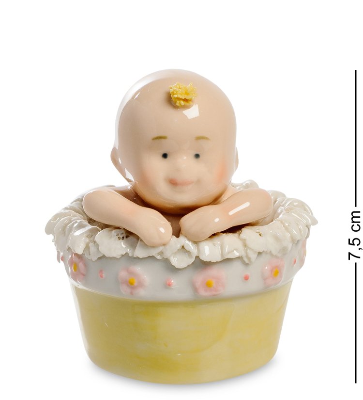 Фарфоровая фигурка Малыш в корзине Pavone CMS-27/28