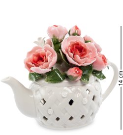 Музыкальная статуэтка Чайник с цветами