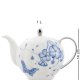 Чайный сервиз на 6 персон из фарфора Голубая бабочка, ручная роспись Pavone JS-30, фотография чайника