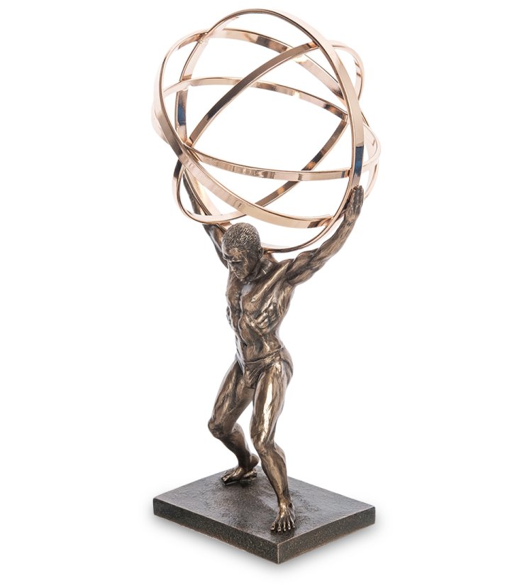 Статуэтка Медный Атлант Veronese WS-1001, вид профиль