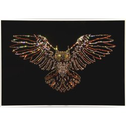 Картина Сова c кристаллами Swarovski