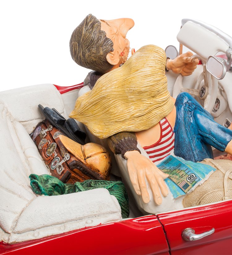 Статуэтка Большой Автомобиль Мустанг - Ford Mustang convertible Forchino FO-85078, портретный вид оборотная сторона