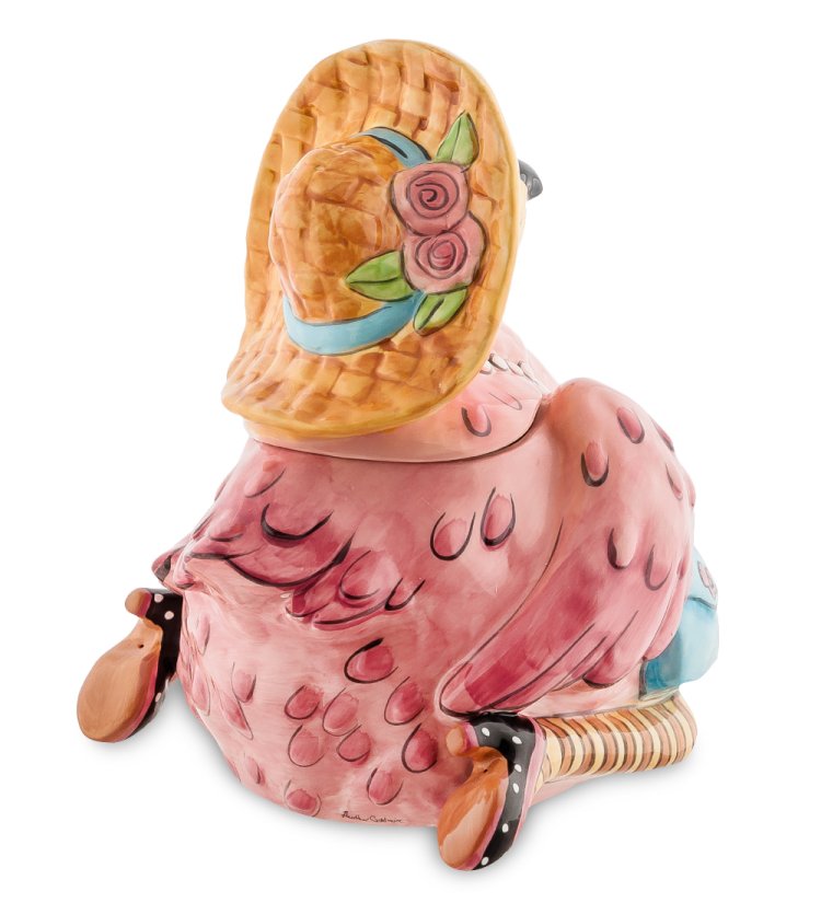 Ваза для печенья из керамики Фламинго Blue Sky BS-249, оборотная сторона