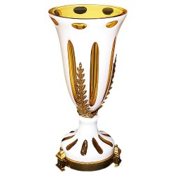 Ваза для цветов с янтарной отделкой Цветочный Кубок